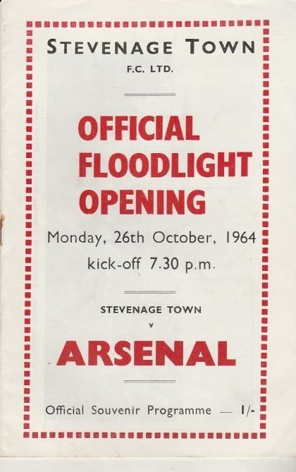 Stevenage Town v Arsenal 26-Oct-1964