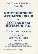 Northerners' Athletic Club v Tottenham Hotspur   26-Mar-1983
