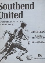 Southend United v Wimbledon  12-Aug-1978