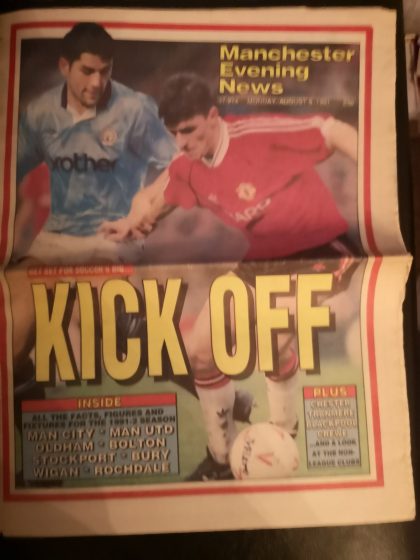 Manchester Evening News - Kick off 1991-92