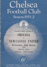 Chelsea v Newcastle United  12-Mar-1952