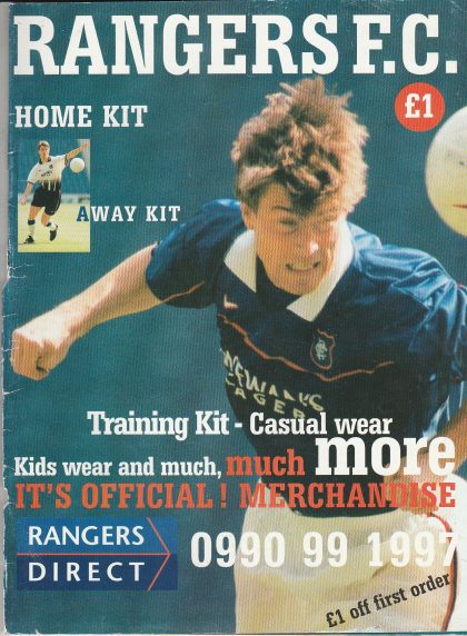 Rangers FC Official Merchandise brochure 1997-98