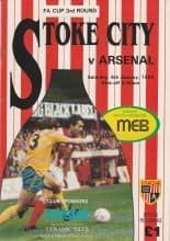 Stoke City v Arsenal 06-Jan-1990