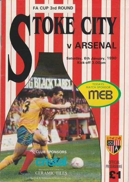 Stoke City v Arsenal 06-Jan-1990