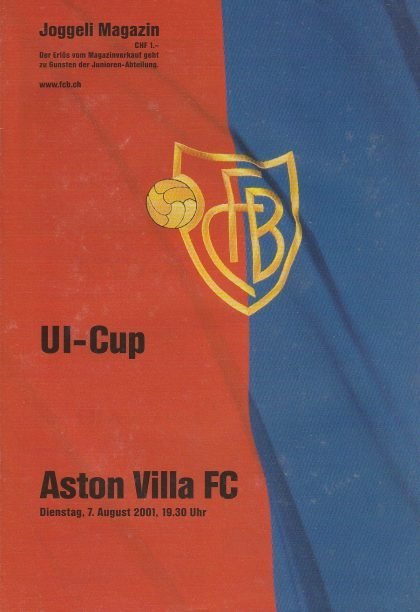 FC Basel v Aston Villa  07-Aug-2001