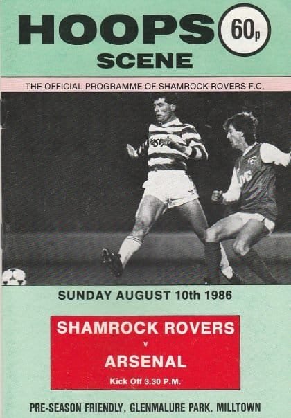 Shamrock Rovers v Arsenal 10-Aug-1986