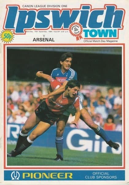 Ipswich Town v Arsenal 15-Sep-1984