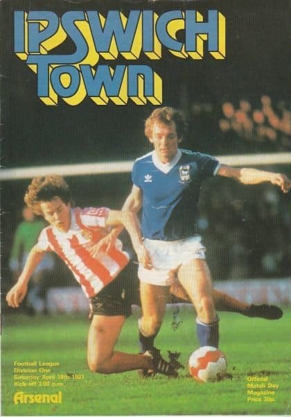 Ipswich Town v Arsenal 18-Apr-1981