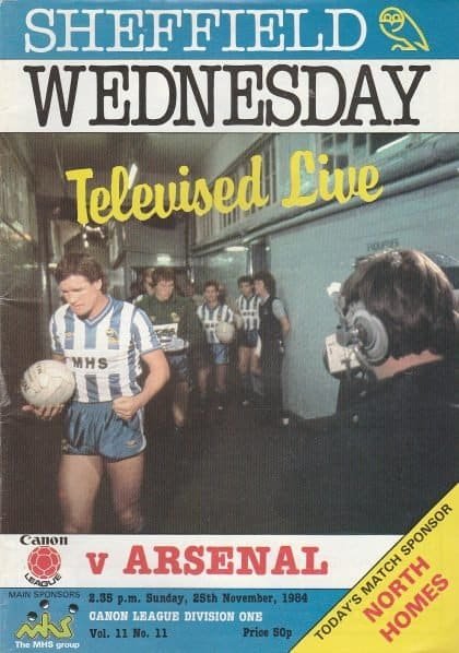 Sheffield Wednesday v Arsenal 25-Nov-1984