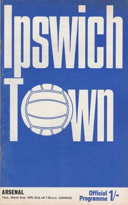Ipswich Town v Arsenal 31-Mar-1970