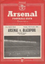 Arsenal v Blackpool   12-Oct-1953
