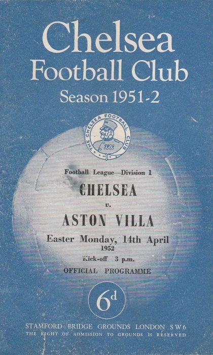 Chelsea v Aston Villa 14-Apr-1952