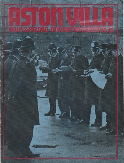 Aston Villa v Manchester City  05-Aug-1972