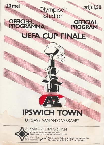 AZ 67 Alkmaar v Ipswich Town  20-May-1981