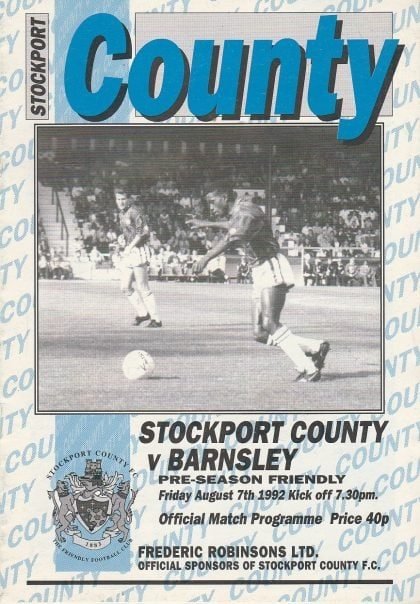 Stockport County v Barnsley 07-Aug-1992