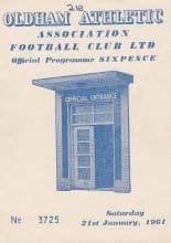 Oldham Athletic v Barrow 21-Jan-1961