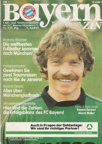 Bayern Munich v Borussia Monchengladbach  09-Apr-1983