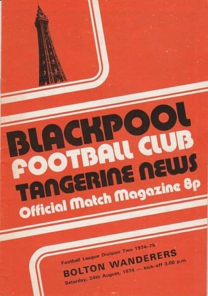 Blackpool v Bolton Wanderers 24-Aug-1974