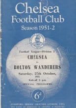 Chelsea v Bolton Wanderers 27-Oct-1951