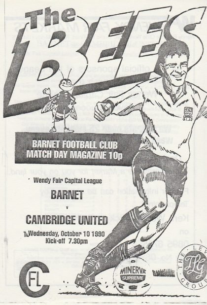 Barnet Reserves v Cambridge United Reserves 10-Oct-1990