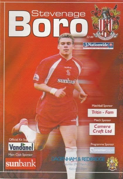 Stevenage Borough v Dagenham & Redbridge 29-Mar-2003