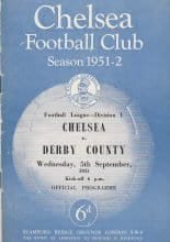 Chelsea v Derby County  05-Sep-1951