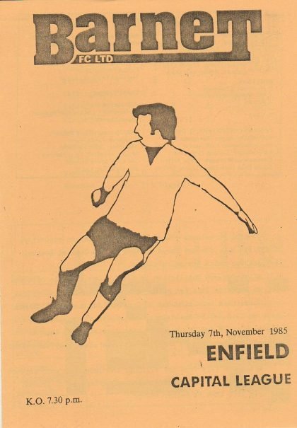 Barnet Reserves v Enfield Reserves 07-Nov-1985