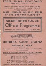 Aldershot v Exeter City 18-Oct-1947