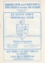 St Neots Town v Great Yarmouth Town  13-Sep-1980
