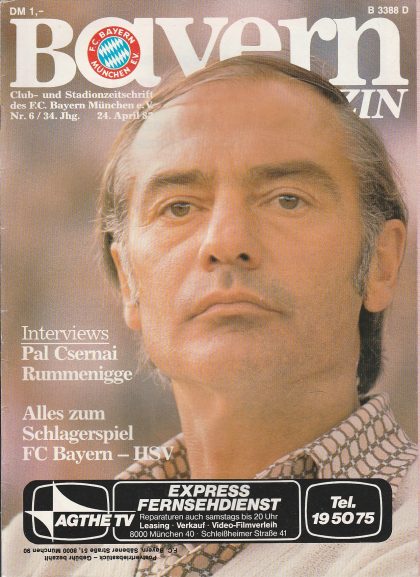 Bayern Munich v HSV Hamburg  24-Apr-1982