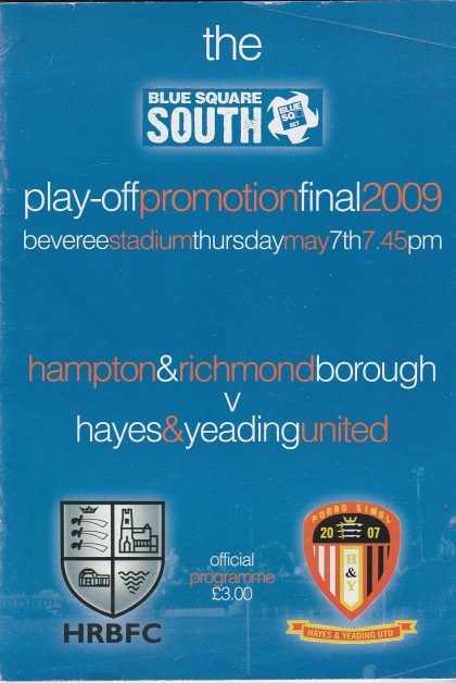Hampton & Richmond Borough v Hayes & Yeading United 07-May-2009