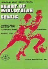 Heart of Midlothian v Glasgow Celtic 25-Oct-1976