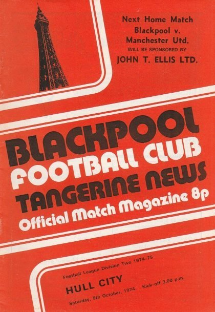 Blackpool v Hull City 05-Oct-1974