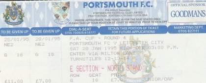 Portsmouth v Leicester City 28-Jan-1995