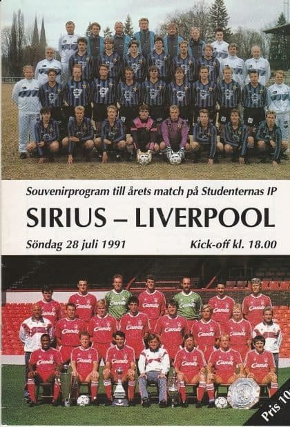 IK Sirius v Liverpool  28-Jul-1991