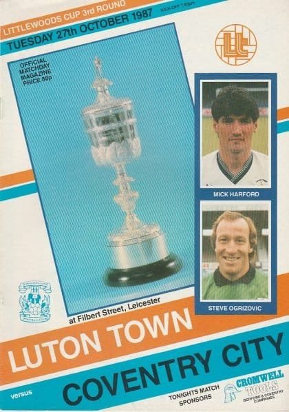 Luton Town v Coventry City 27-Oct-1987