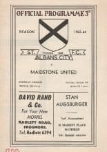 St Albans City v Maidstone United  04-Jan-1964
