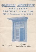 Oldham Athletic v Mansfield Town  31-Mar-1961