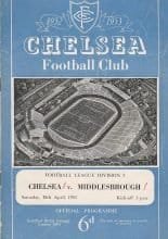 Chelsea v Middlesbrough  18-Apr-1953