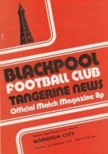 Blackpool v Norwich City 14-Dec-1974