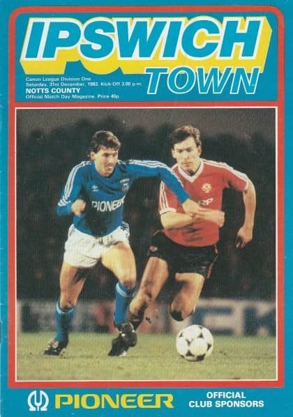 Ipswich Town v Notts County 31-Dec-1983