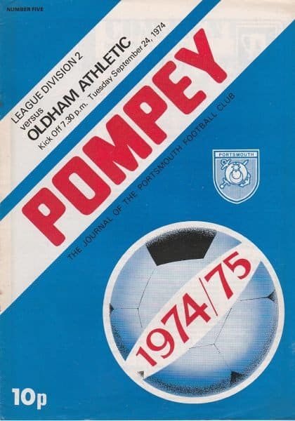 Portsmouth v Oldham Athletic 24-Sep-1974