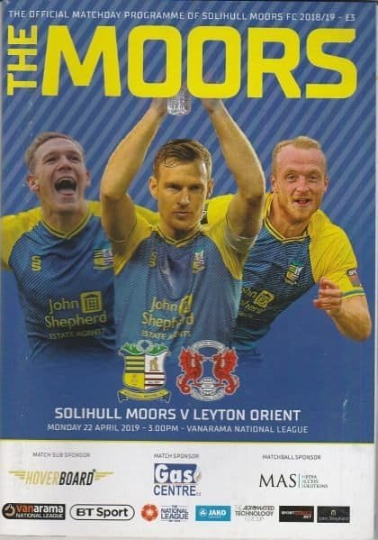 Solihull Moors v Leyton Orient   22-Apr-2019
