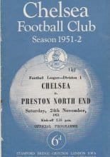 Chelsea v Preston North End  24-Nov-1951