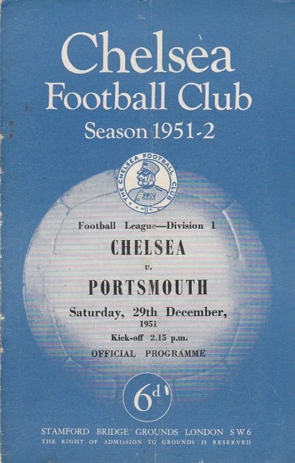 Chelsea v Portsmouth  29-Dec-1951