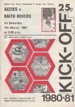Hamilton Academical v Raith Rovers  07-Mar-1981
