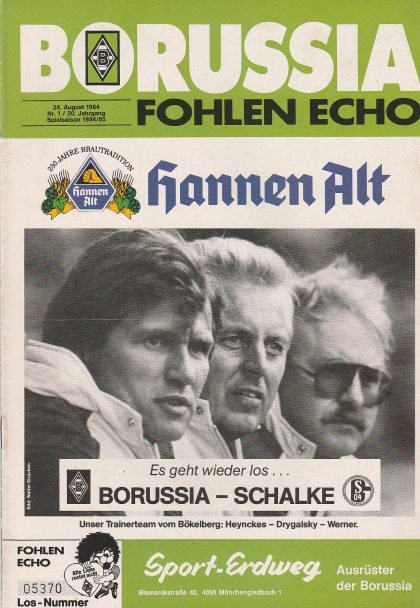 Borussia Monchengladbach v Schalke 04   24-Aug-1984