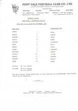 Port Vale Reserves v Scunthorpe United Reserves 16-Sep-1987