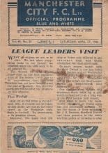 Manchester City v Sheffield United 27-Apr-1946