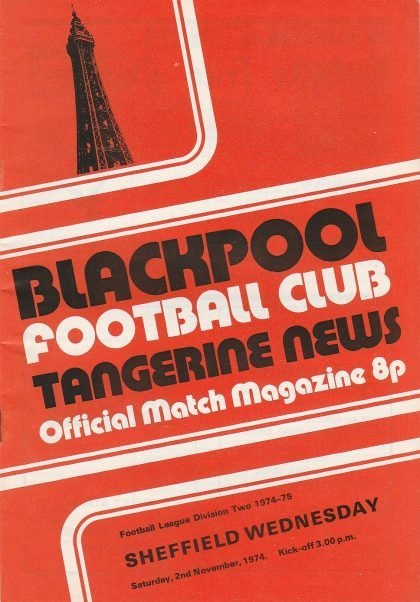 Blackpool v Sheffield Wednesday 02-Nov-1974